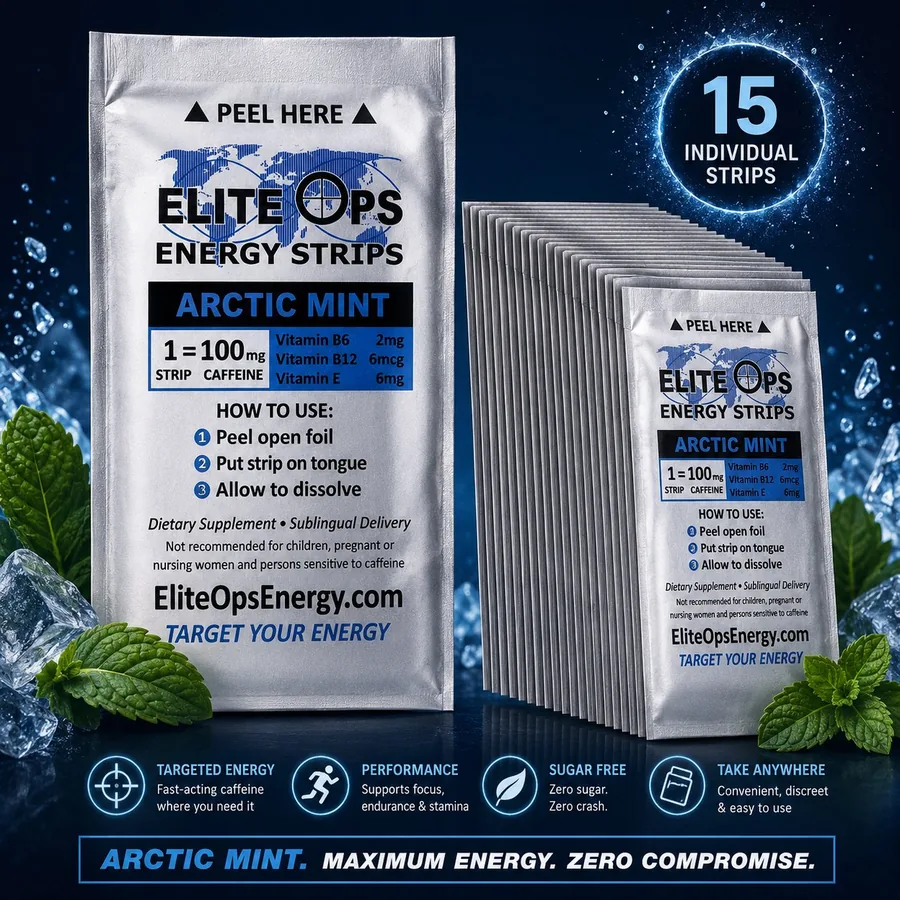 Arctic Mint EliteOps Energy Strips pack