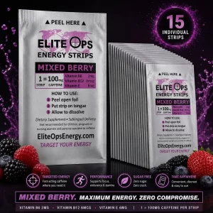 Mixed Berry EliteOps Energy Strips pack