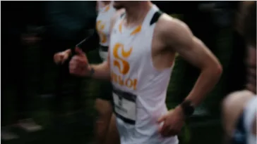 Runners competing in a road race